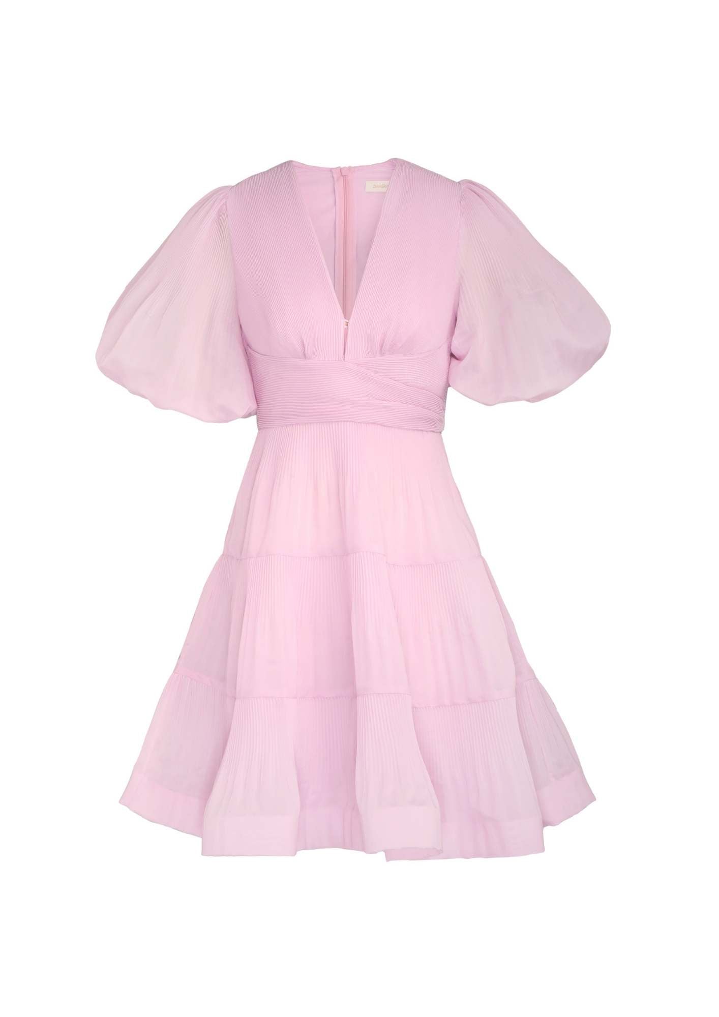 ZIMMERMANN - Pink Pleated Mini Dress