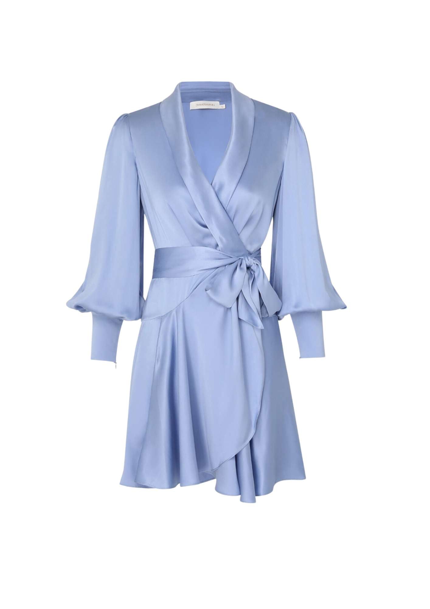 ZIMMERMANN - Hydrangea Silk Wrap Mini Dress