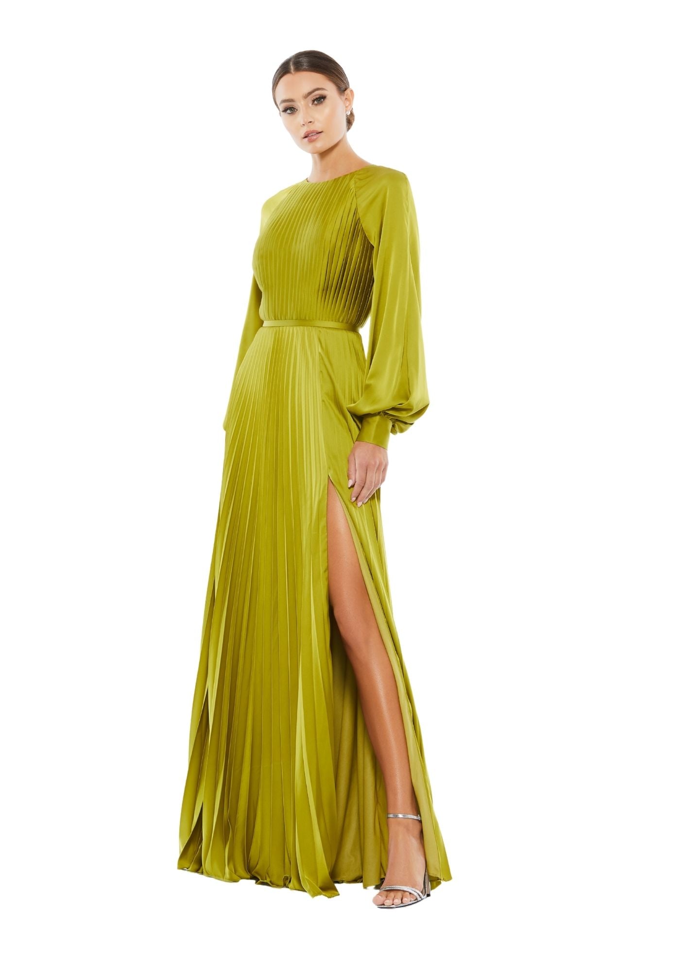 MAC DUGGAL - Green Pleated Raglan Long Sleeve Gown ReLi Norge MAC DUGGAL - Green Pleated Raglan Long Sleeve Gown ReLi Norge