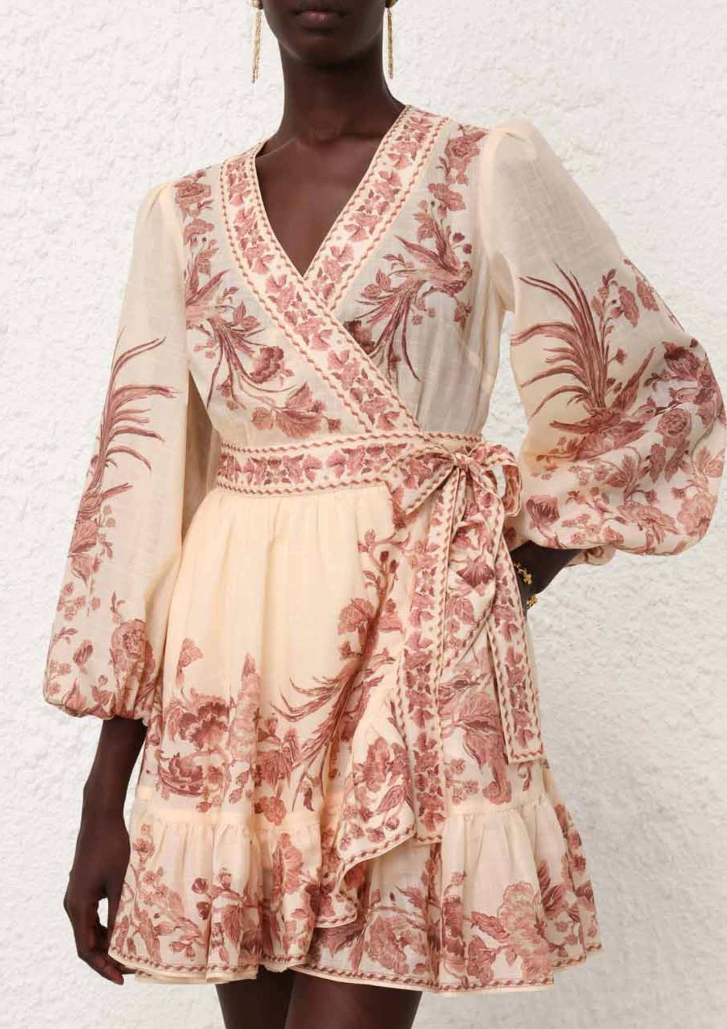 ZIMMERMANN - Waverly Wrap Mini Dress