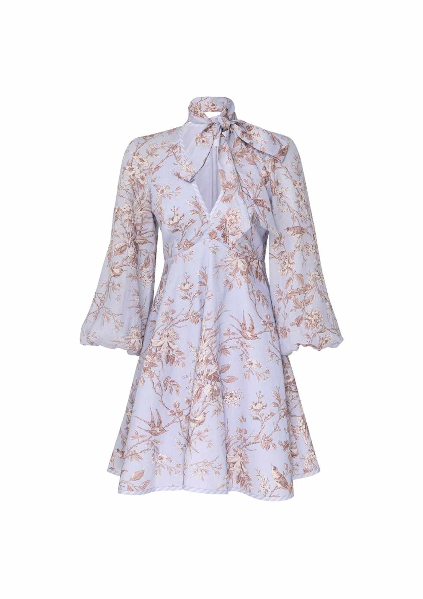 ZIMMERMANN - Tie Neck Mini Dress
