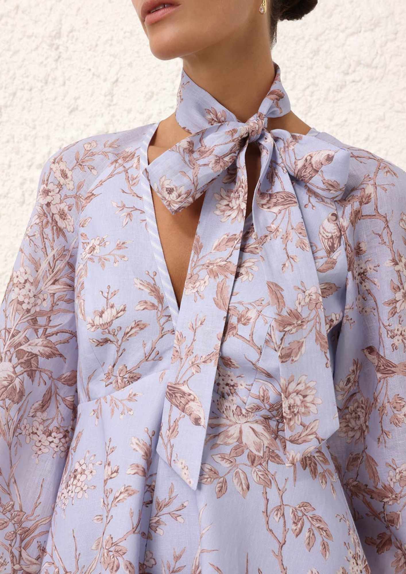 ZIMMERMANN - Tie Neck Mini Dress