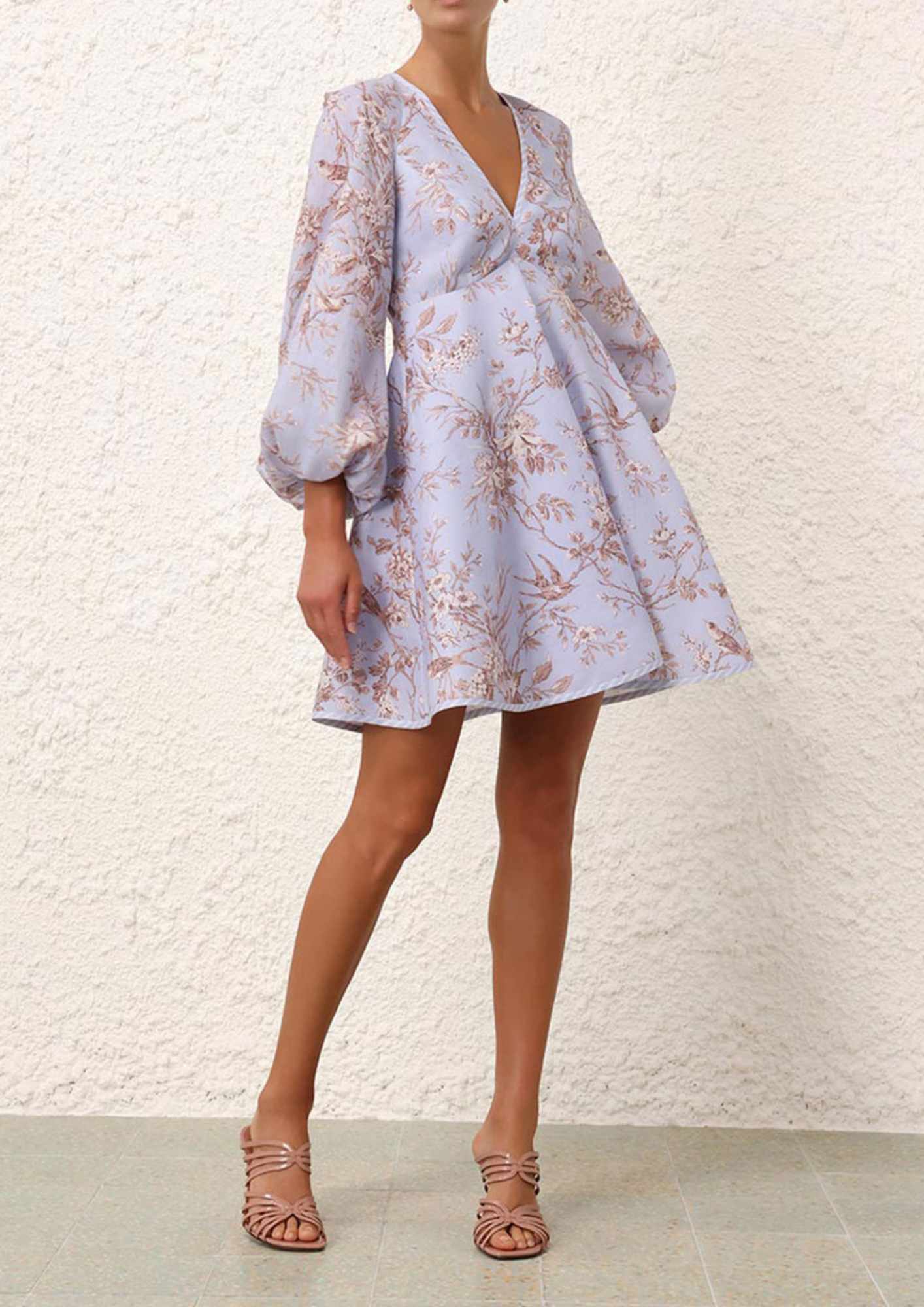 ZIMMERMANN - Tie Neck Mini Dress