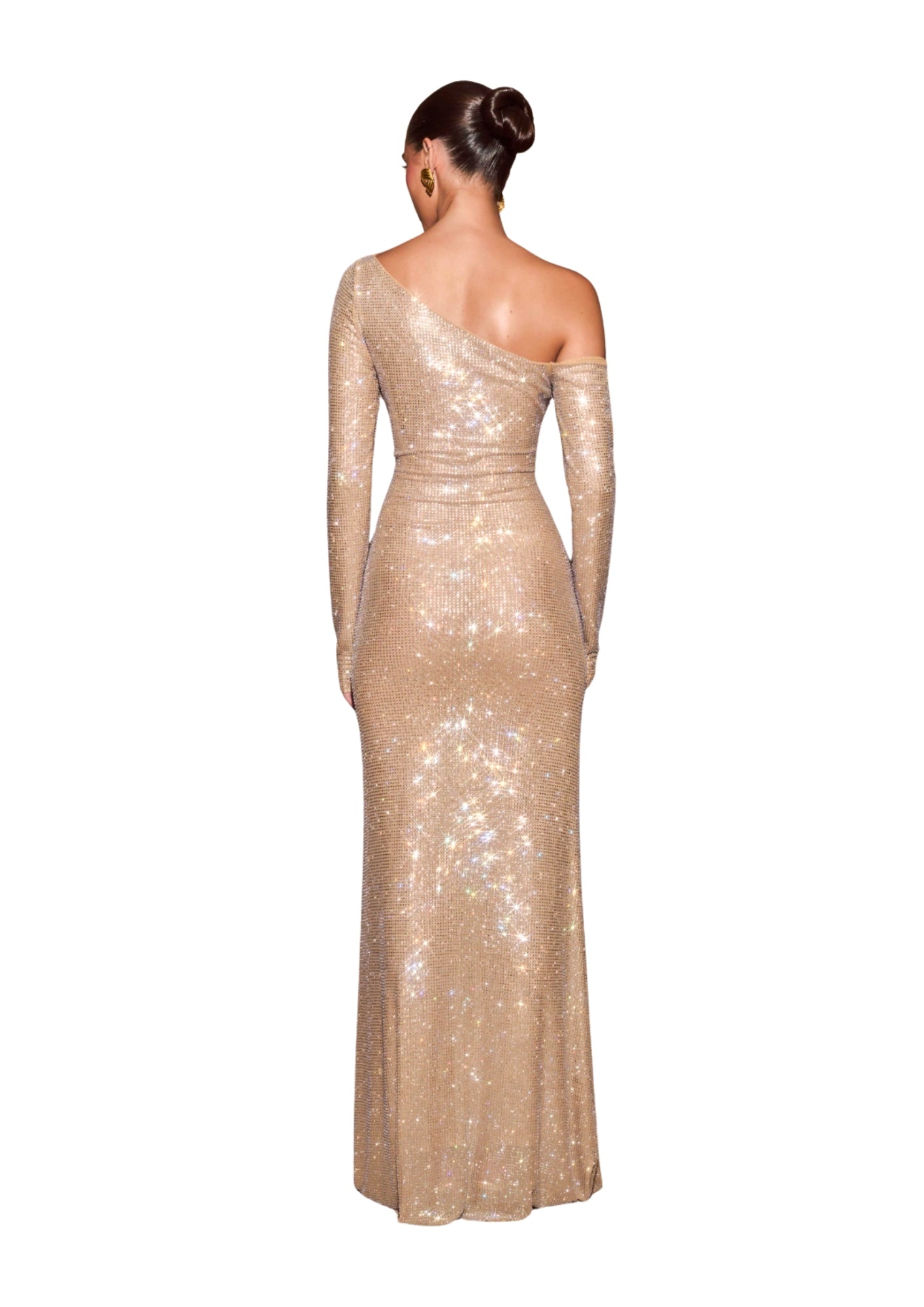 MESHKI - Marcia Diamante Long Sleeve Maxi Dress