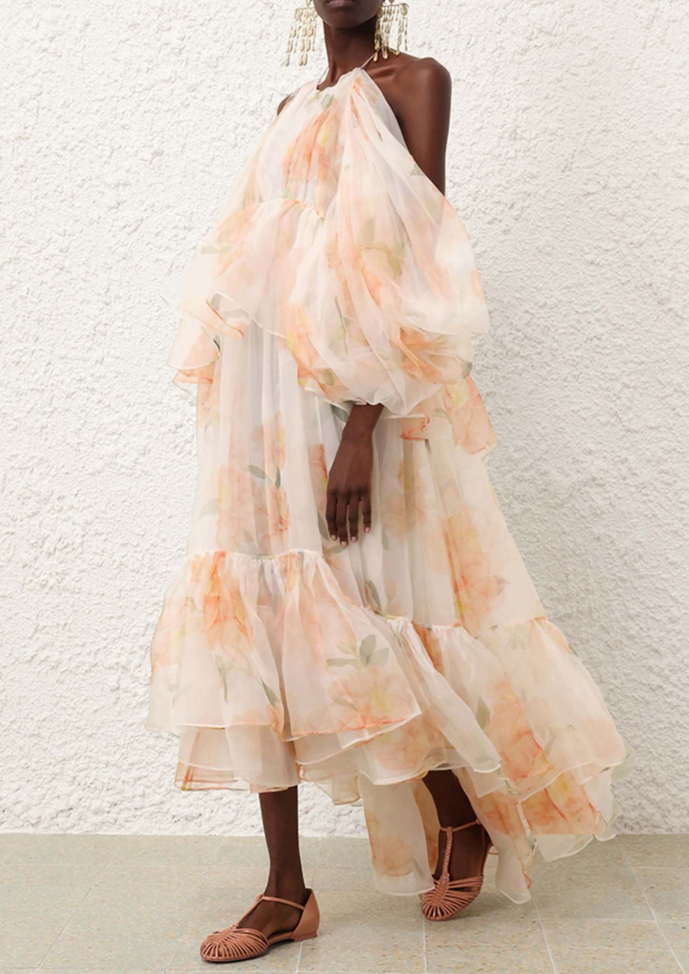 ZIMMERMANN - Natura Gathered Midi Dress