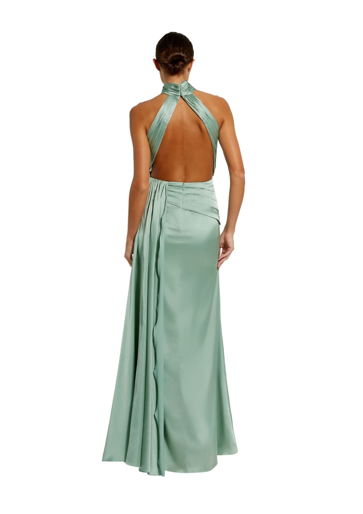 MAC DUGGAL - Green Open Back Ruched Gown