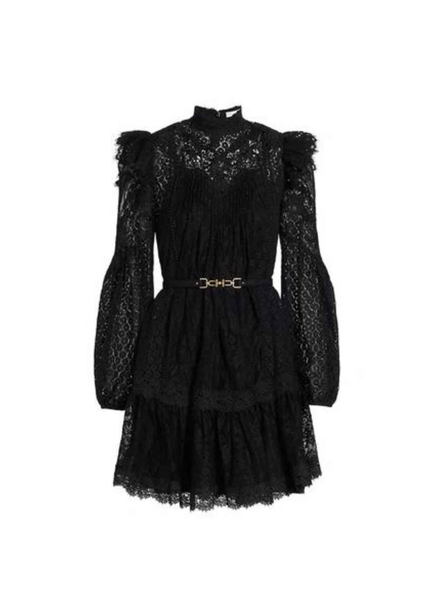 ZIMMERMANN - Black Lace Mini Dress
