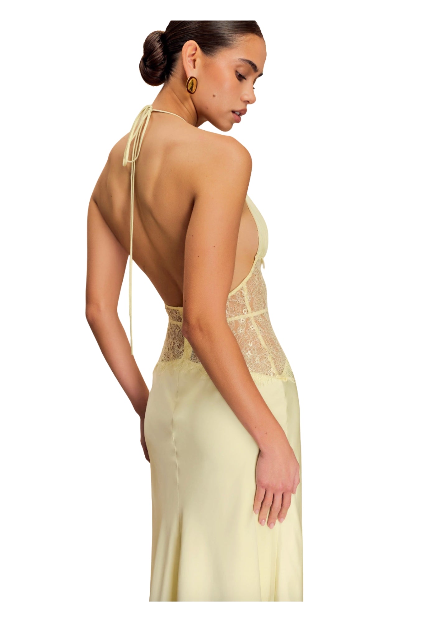 MESHKI - Dinah Lace And Satin Maxi Dress