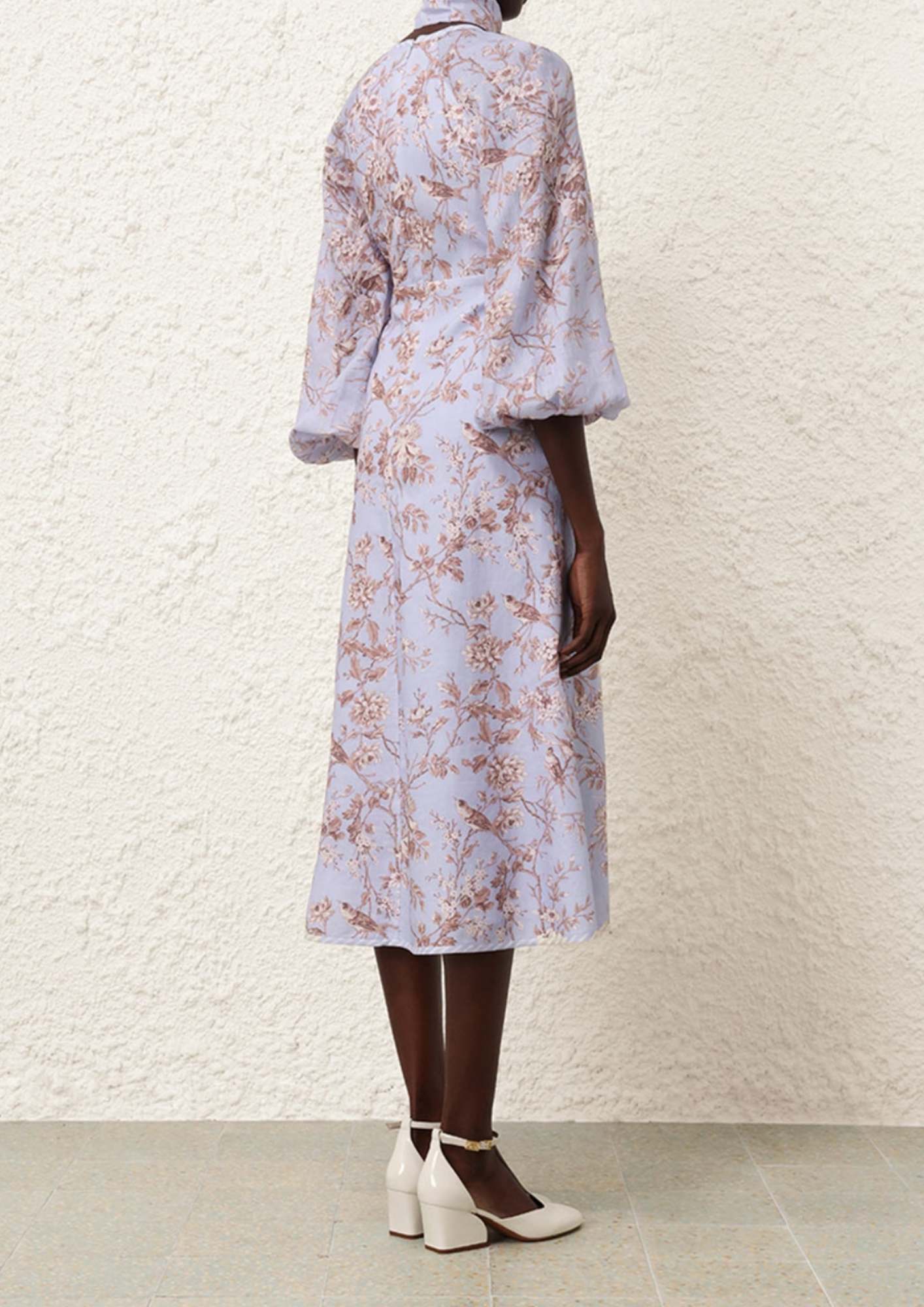 ZIMMERMANN - Tie Neck Midi Dress