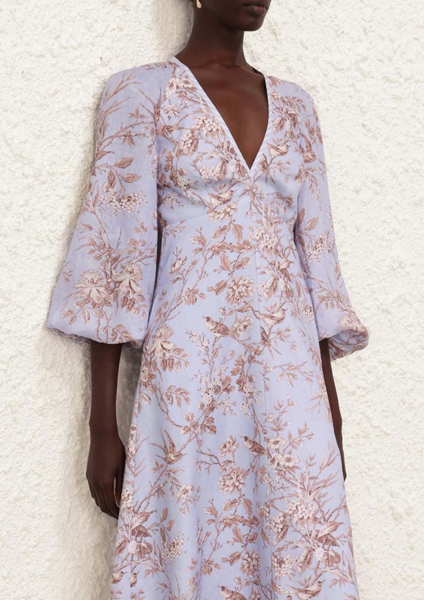 ZIMMERMANN - Tie Neck Midi Dress
