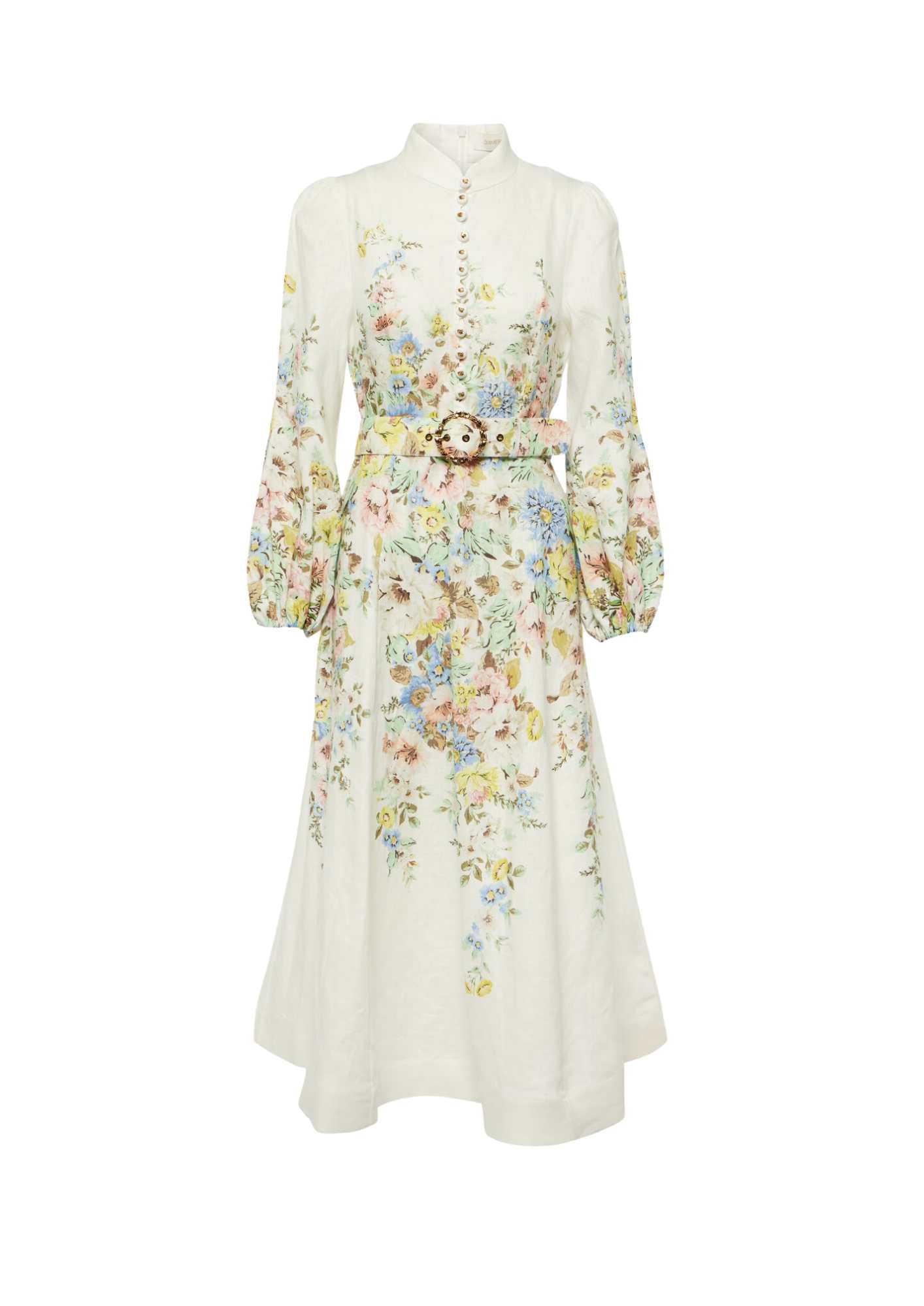 【Zimmermann】Balance floral linen midi dress Balance floral linen midi dress in white - Zimmermann