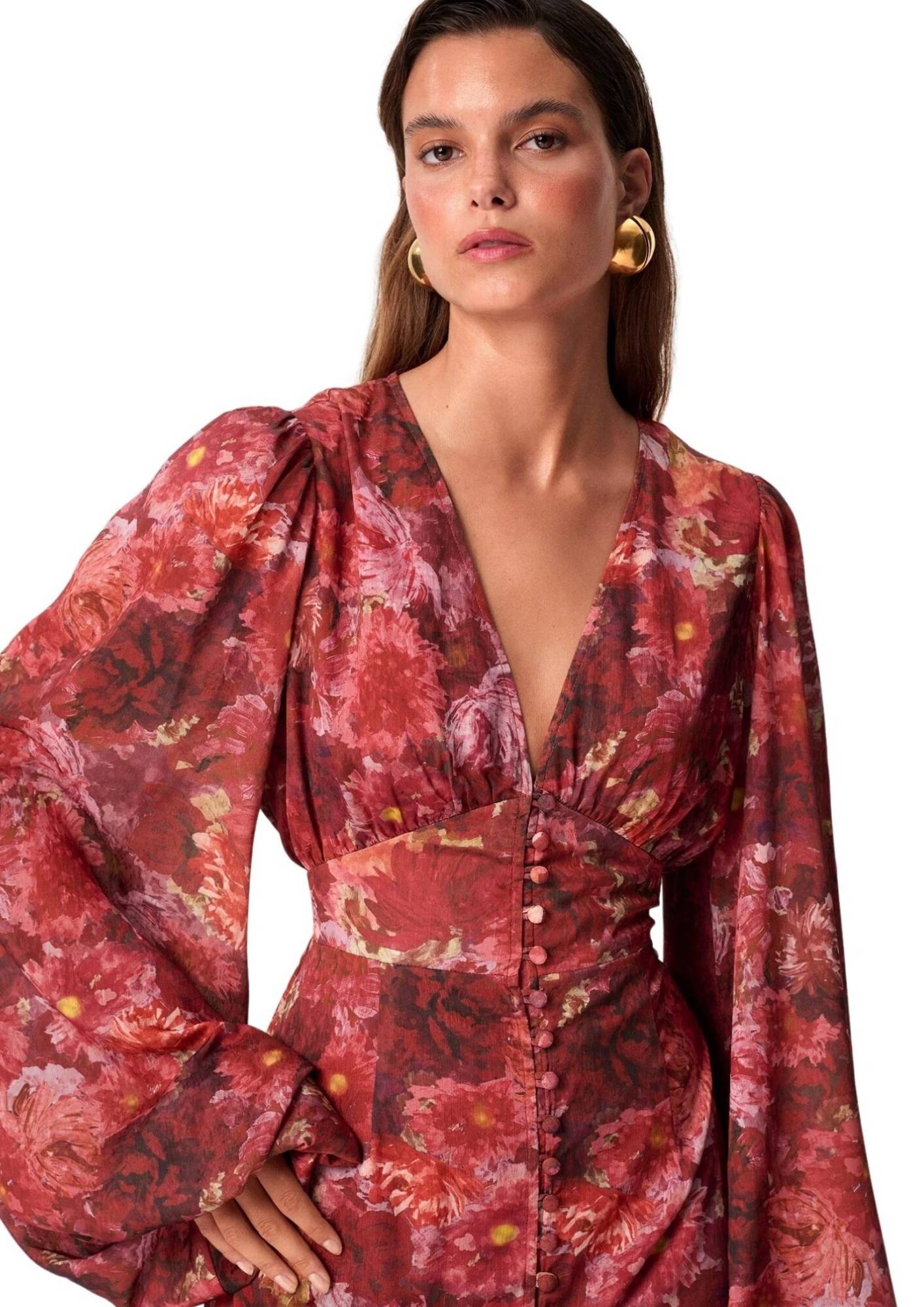 adoore red dress Lugo maxi dress in burgundy