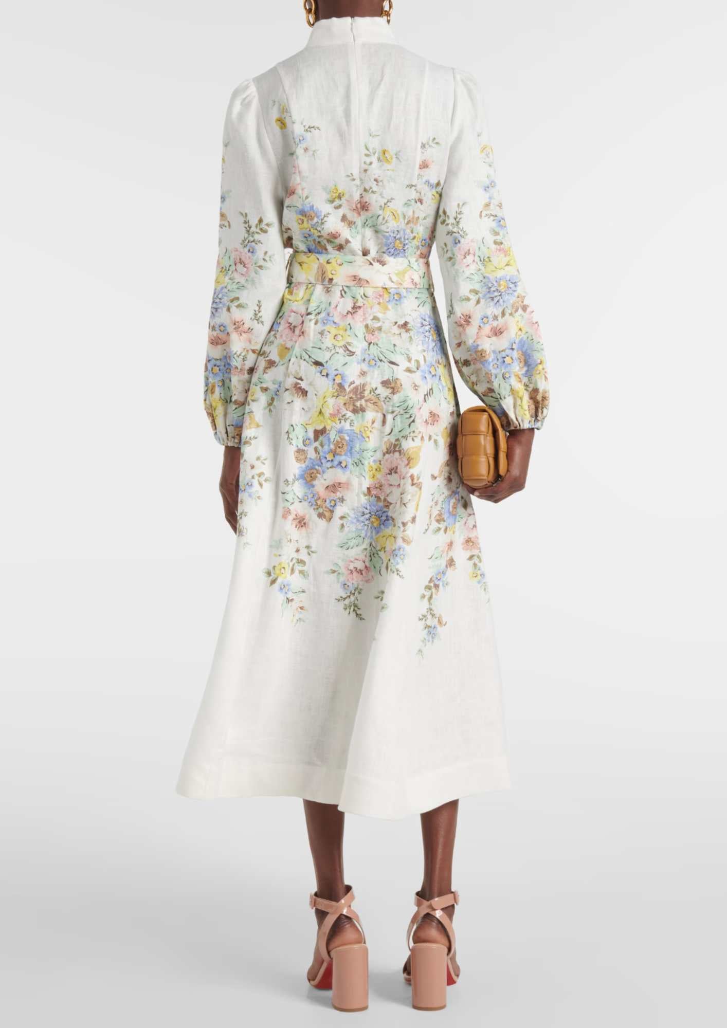 ZIMMERMANN - Matchmaker Floral Linen Midi Dress ReLi Norge ZIMMERMANN - Matchmaker Floral Linen Midi Dress ReLi Norge
