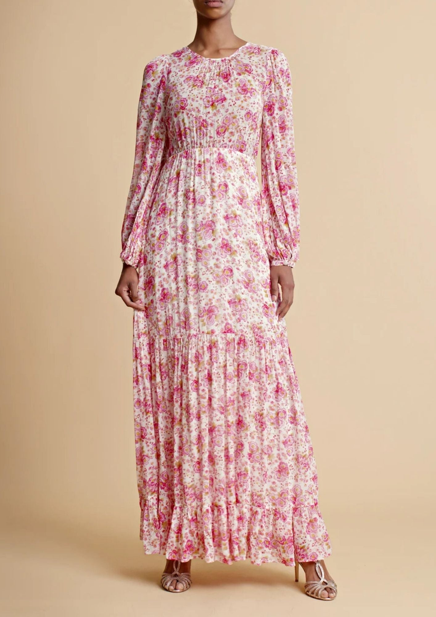 BYTIMO - Georgette Open Back Maxi Dress