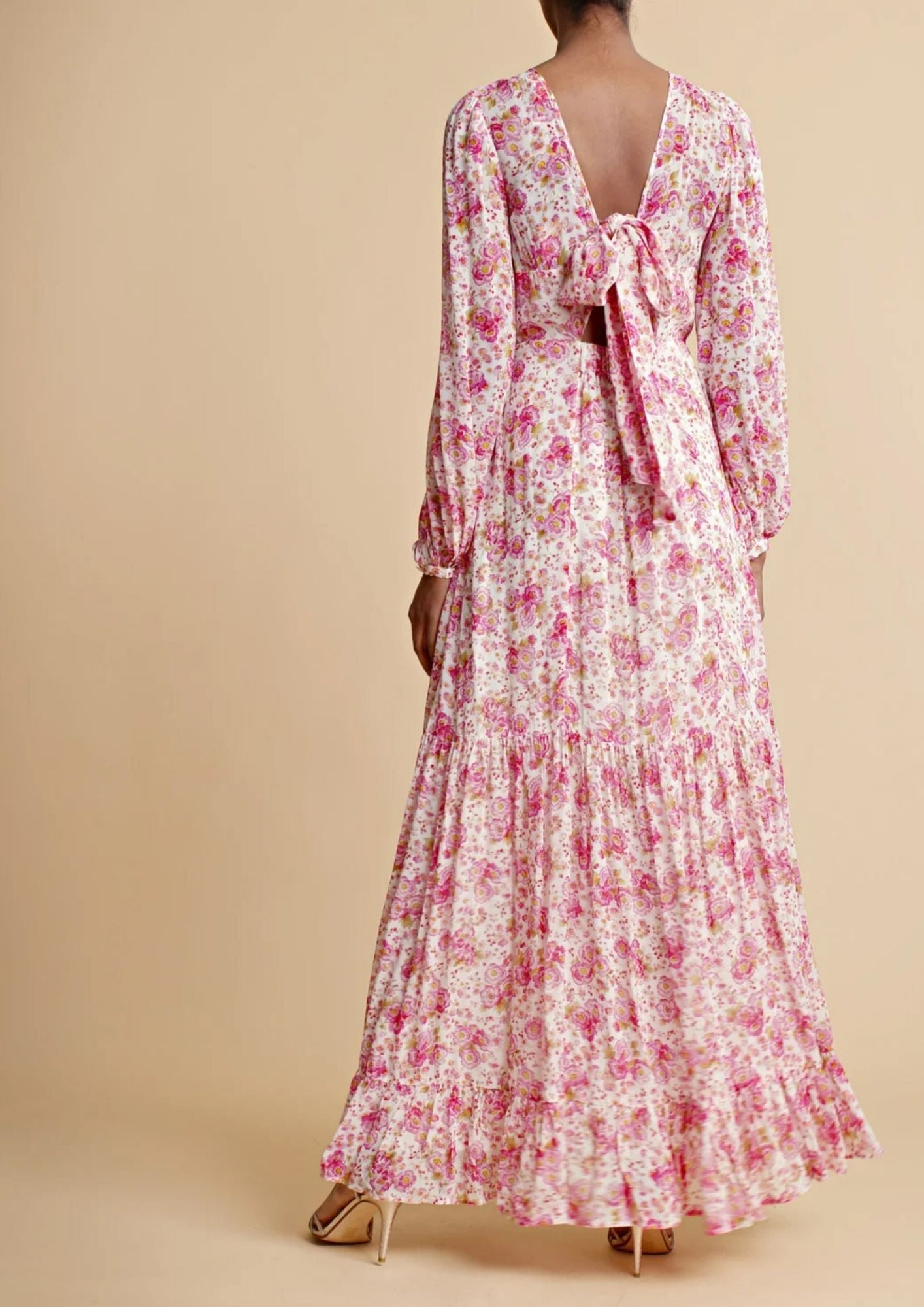 BYTIMO - Georgette Open Back Maxi Dress