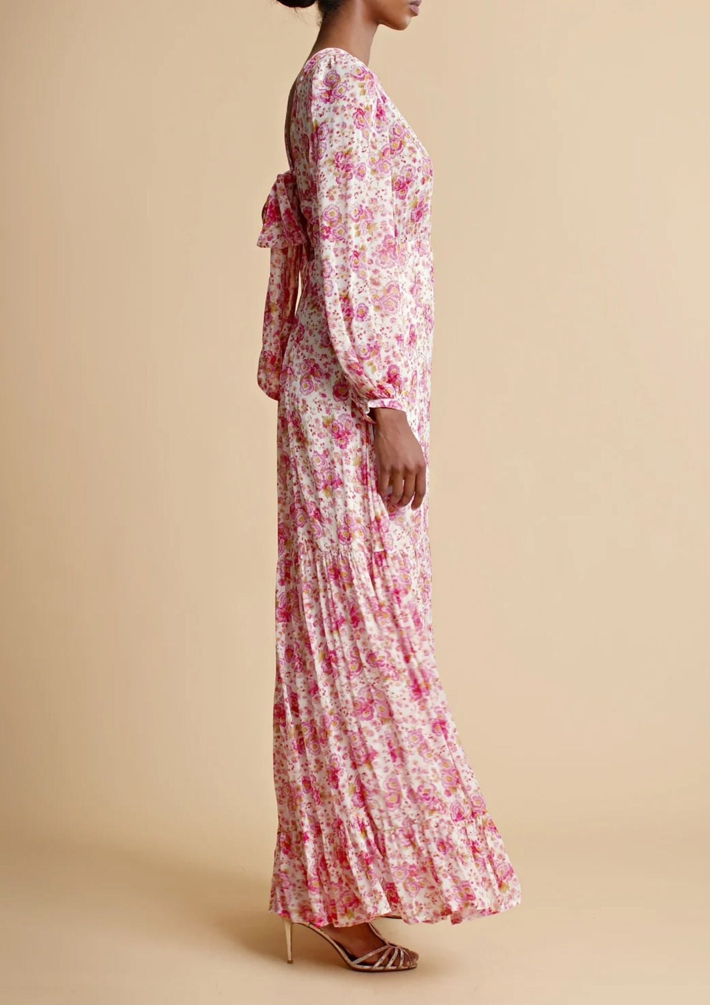 BYTIMO - Georgette Open Back Maxi Dress