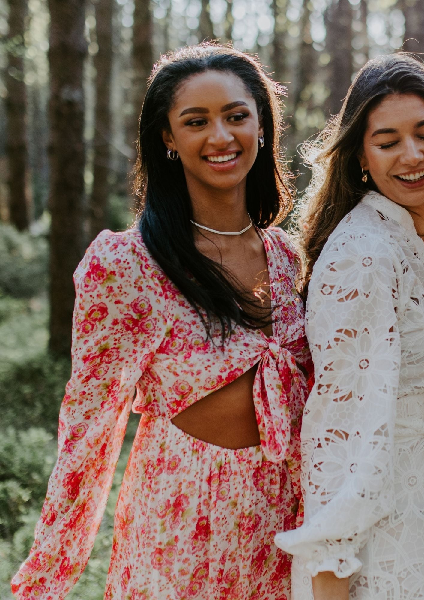 BYTIMO - Georgette Open Back Maxi Dress