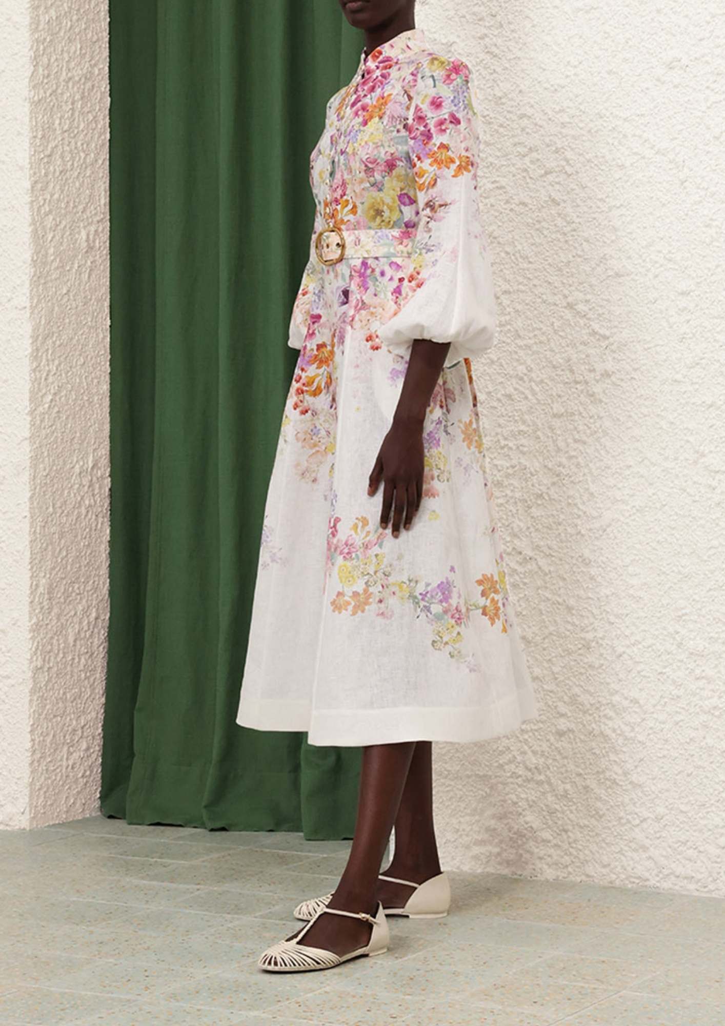ZIMMERMANN - Natura Buttoned Midi Dress