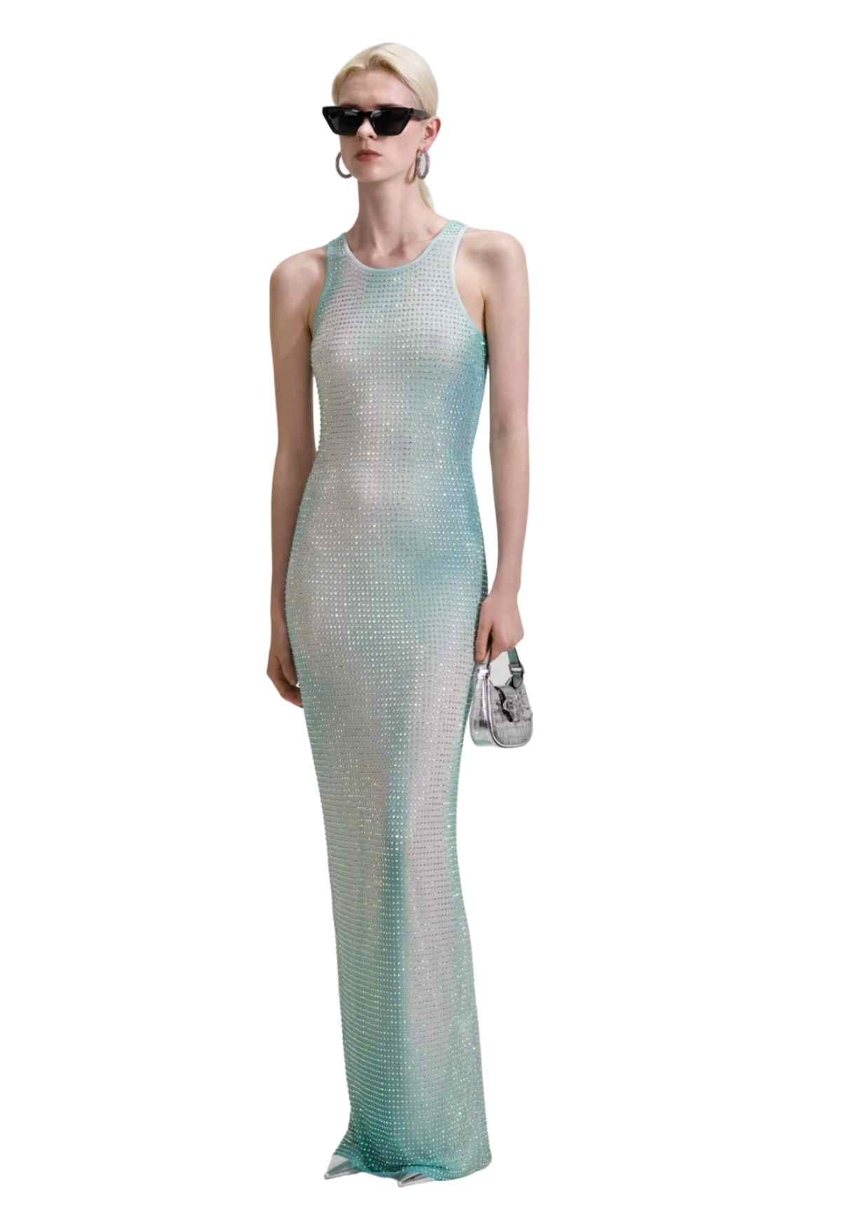 SELF-PORTRAIT - Green Maxi Dress