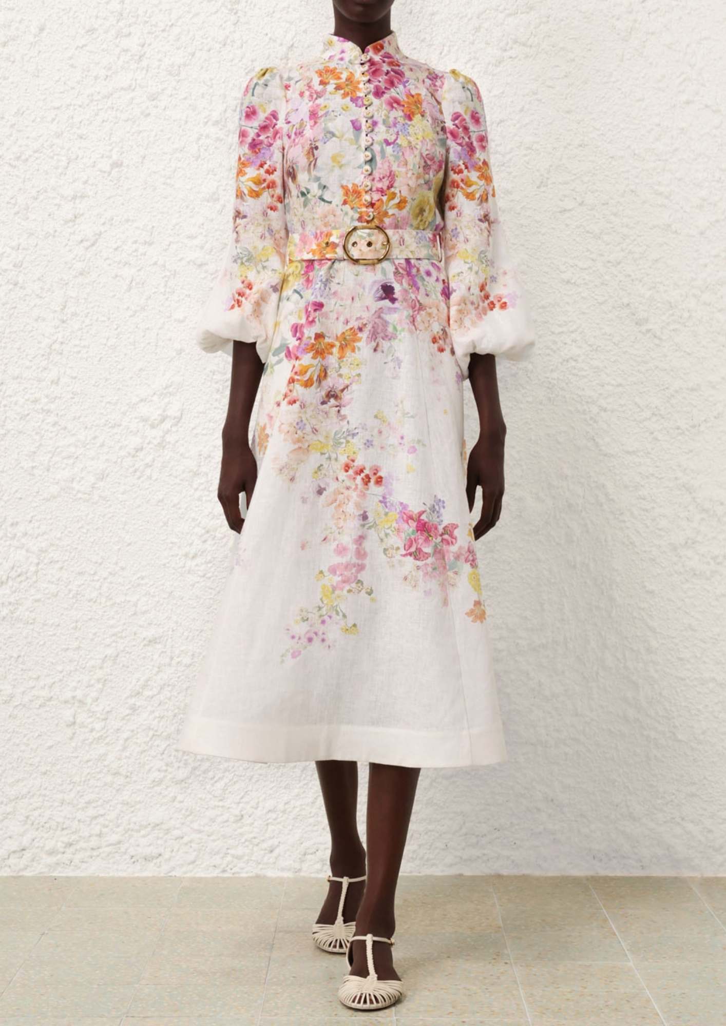 ZIMMERMANN - Natura Buttoned Midi Dress