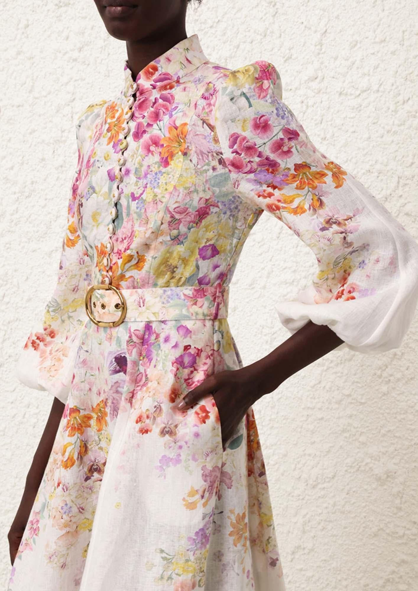 ZIMMERMANN - Natura Buttoned Midi Dress