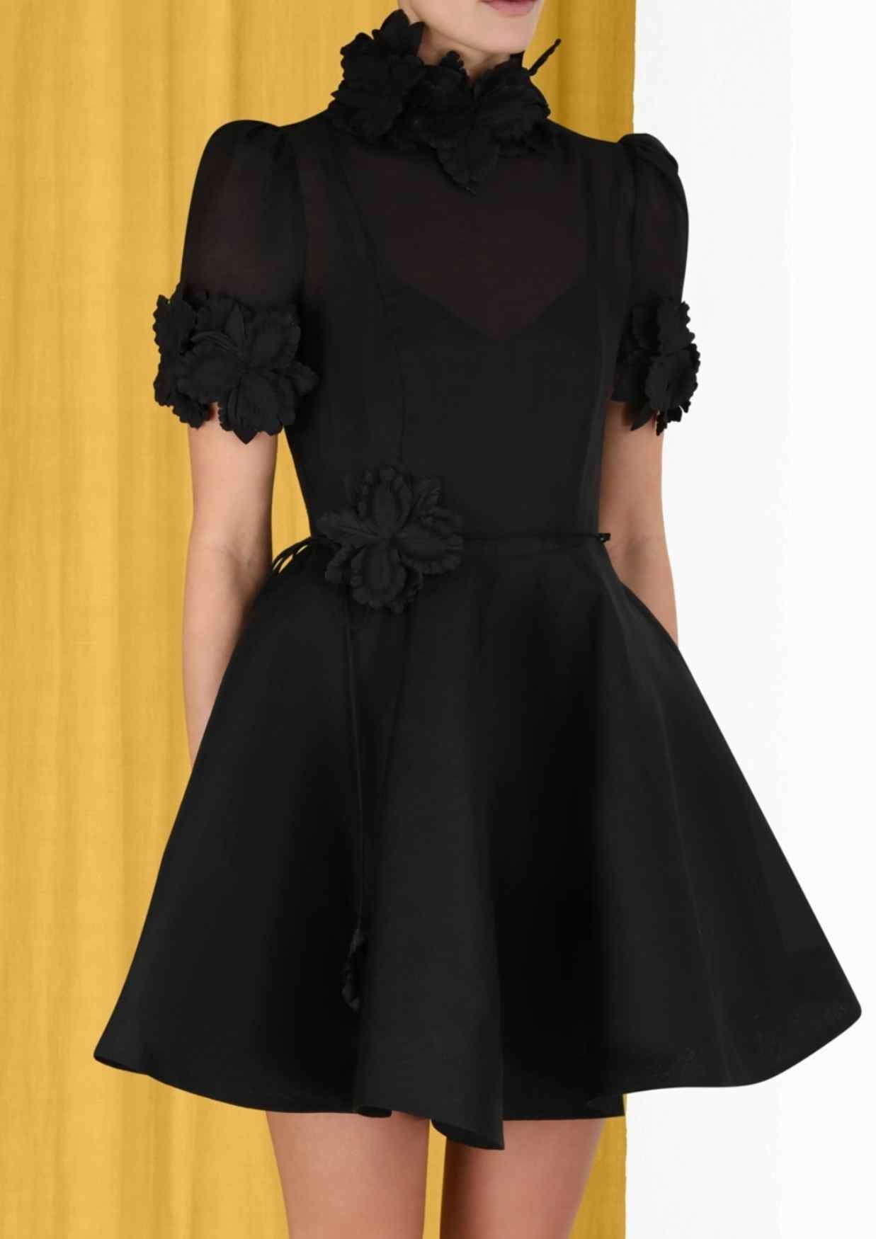 ZIMMERMANN - Black Luminosity Liftoff Flower Mini