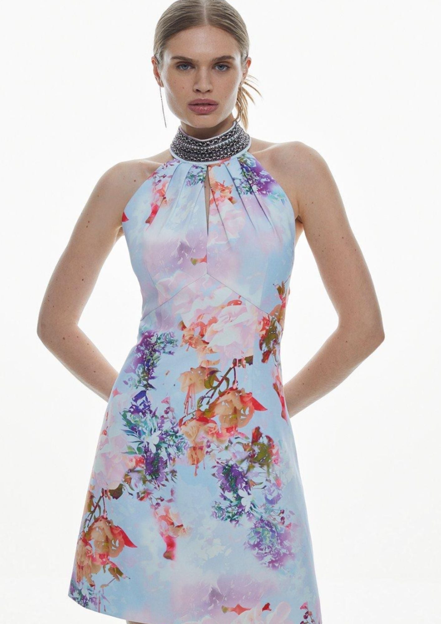 KAREN MILLEN - Woven Floral Mini