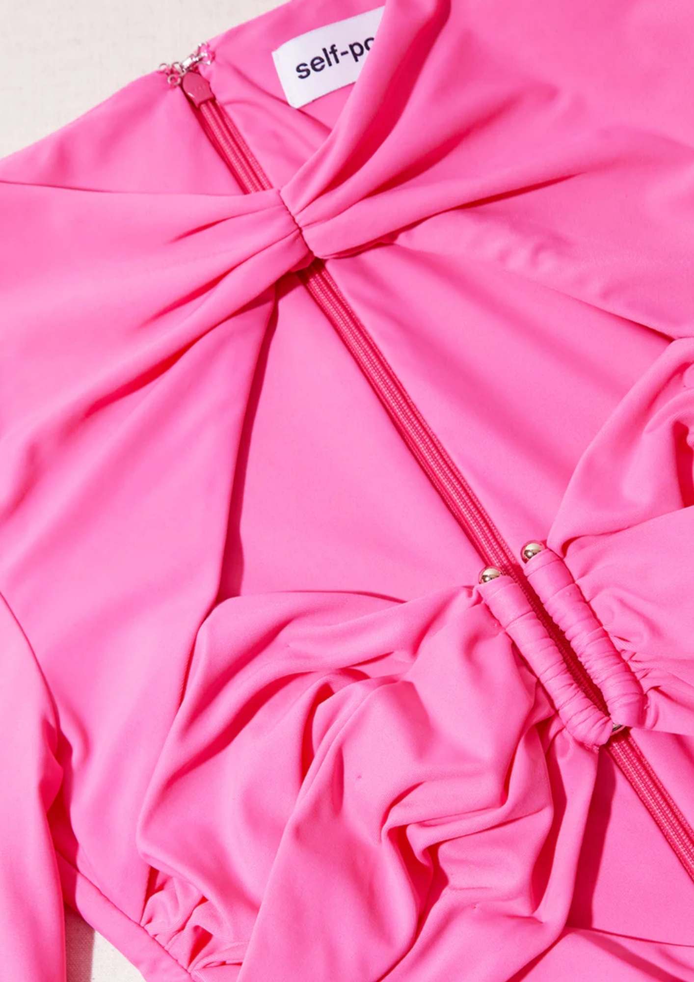 SELF-PORTRAIT - Pink Jersey Midi Dress