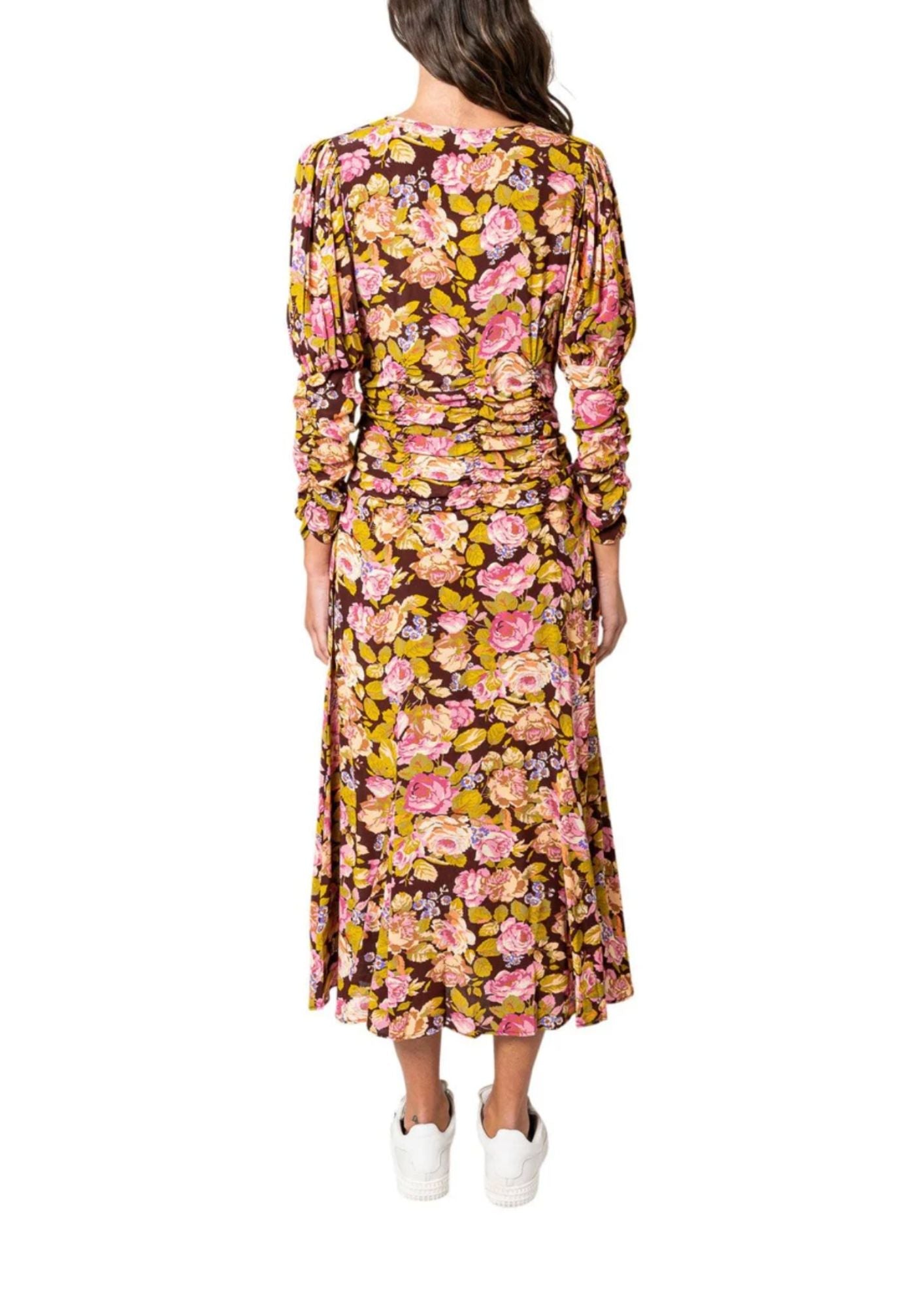 BYTIMO - Floral Ruffled Midi Dress