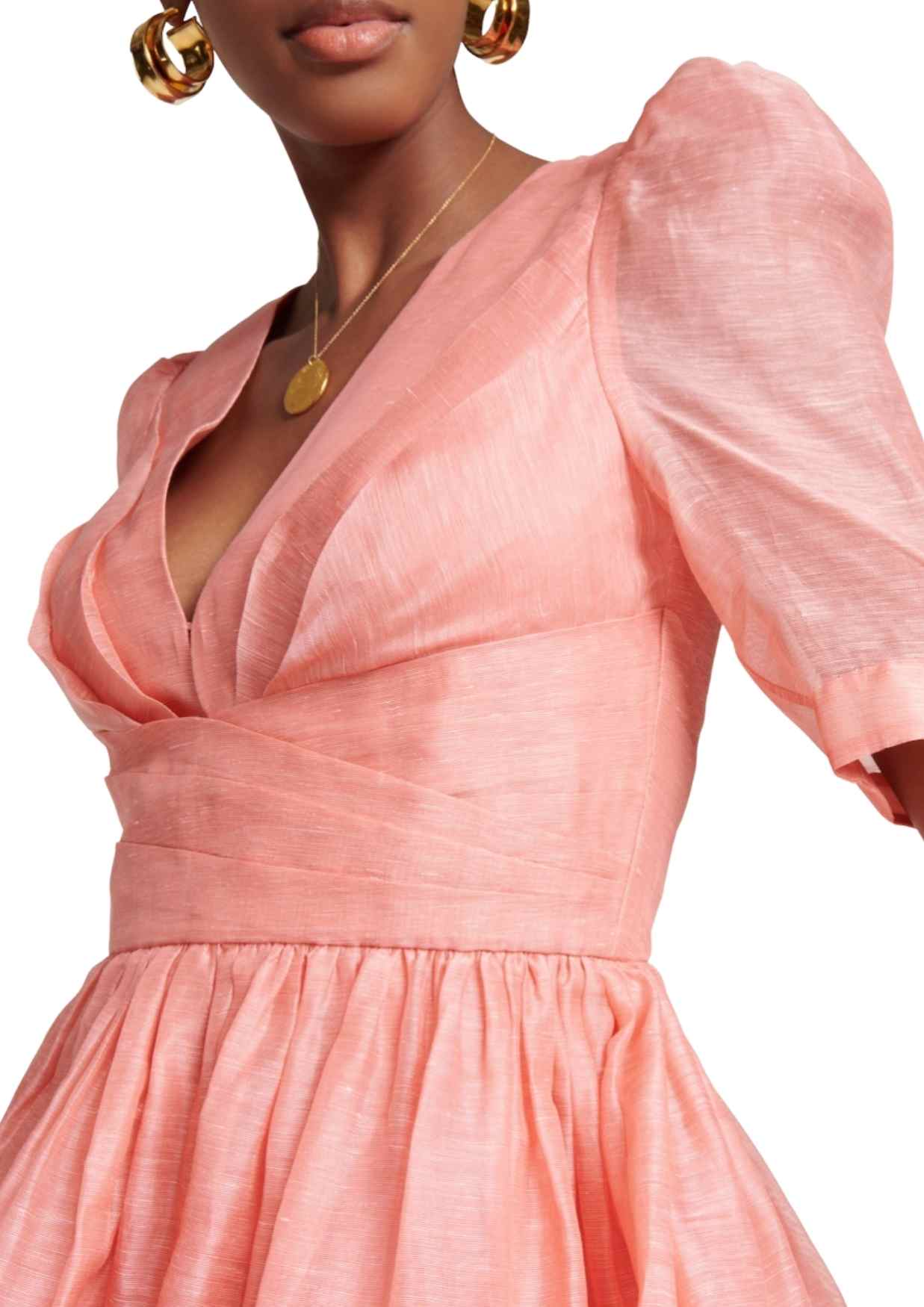 ZIMMERMANN - Guava Linen & Silk Mini