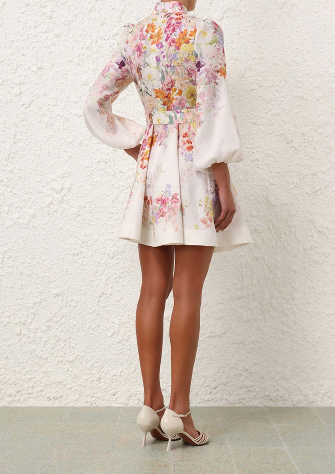 zimmermann natura buttoned midi dress Zimmermann Natura Buttoned Midi Dress in Kaleidoscope Garden (4) AU16/UK16/US12