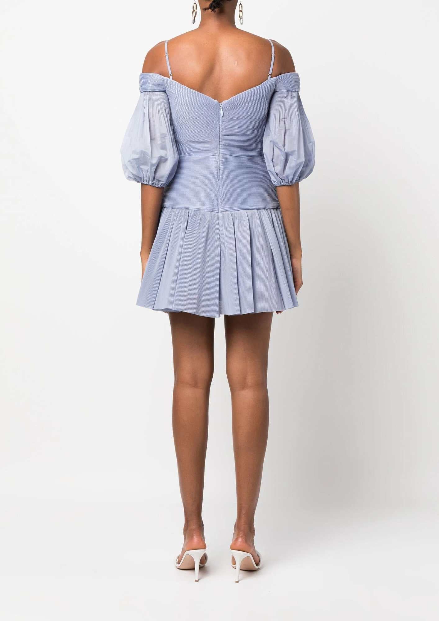 ZIMMERMANN - Pleated Chiffon Mini Dress