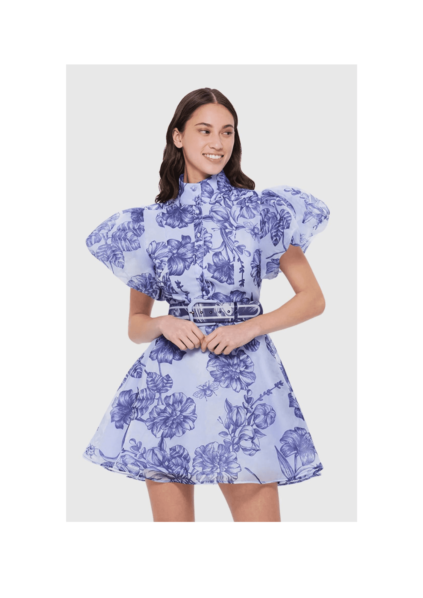 LEO LIN - Anais Bishop Sleeve Mini Dress