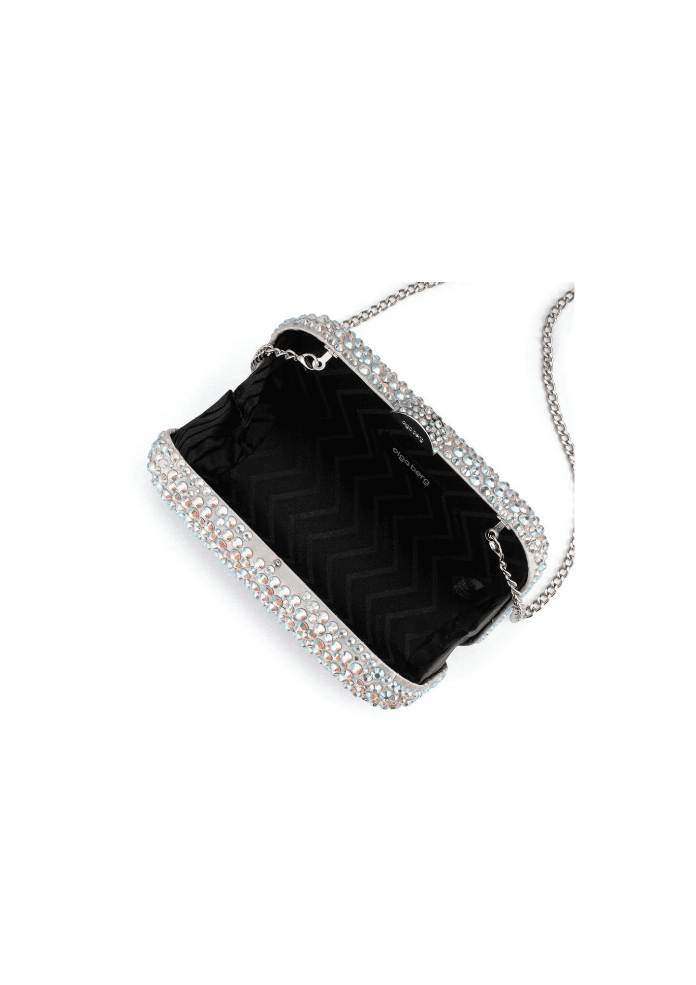 OLGA BERG - Casey Hot fix Encrusted Clutch Aurora