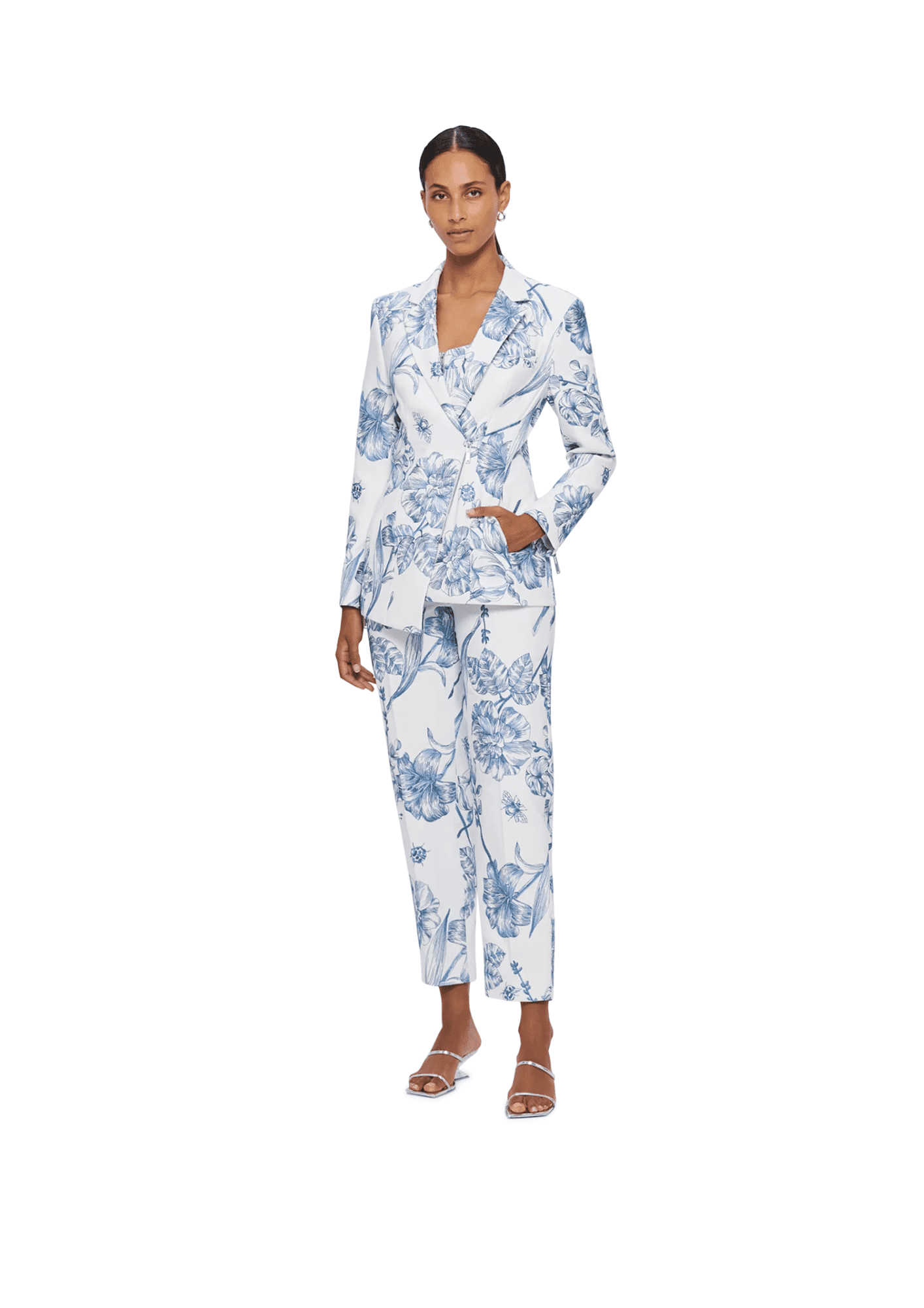 LEO LIN - Cora Embroidered Asymmetric Blazer