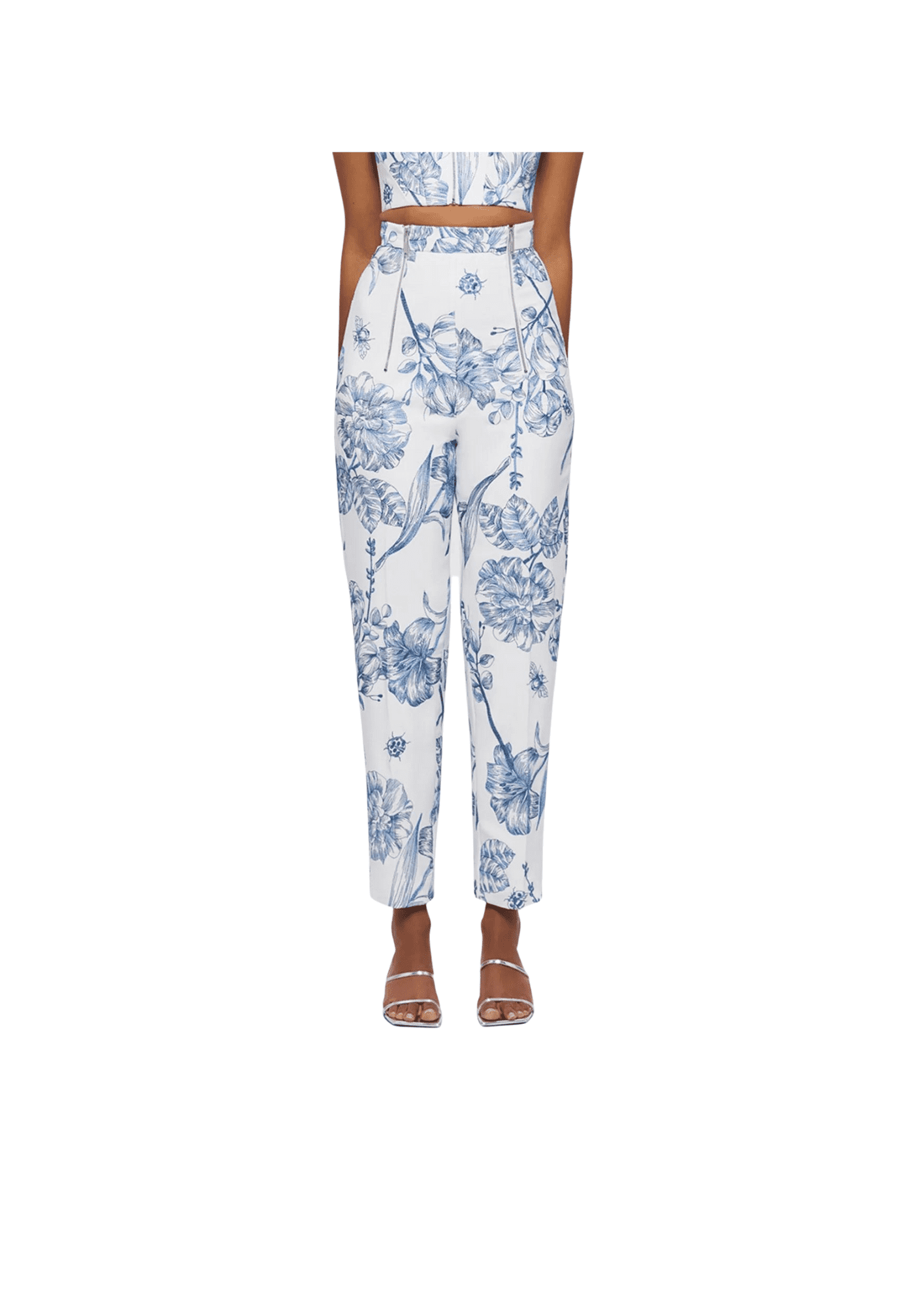 LEO LIN - Indra Embroidered Straight leg pants