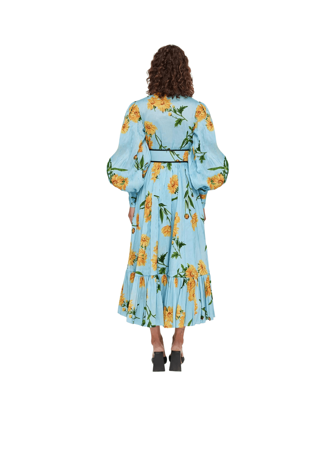 LEO & LIN - Marguerite Bleu Silk Linen Dress