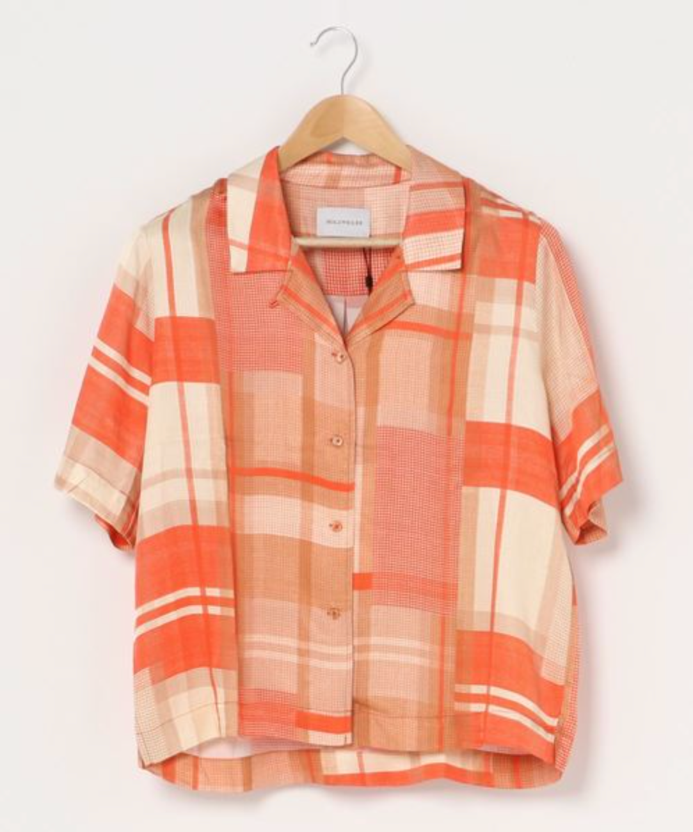 HOLZWEILER - Orange Check Blouse