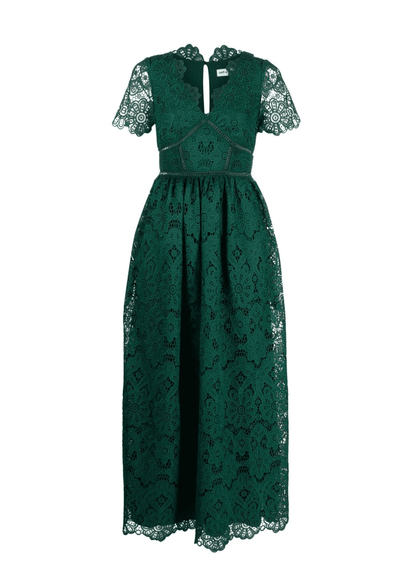 SELF-PORTRAIT - Embroidered V-neck Dress
