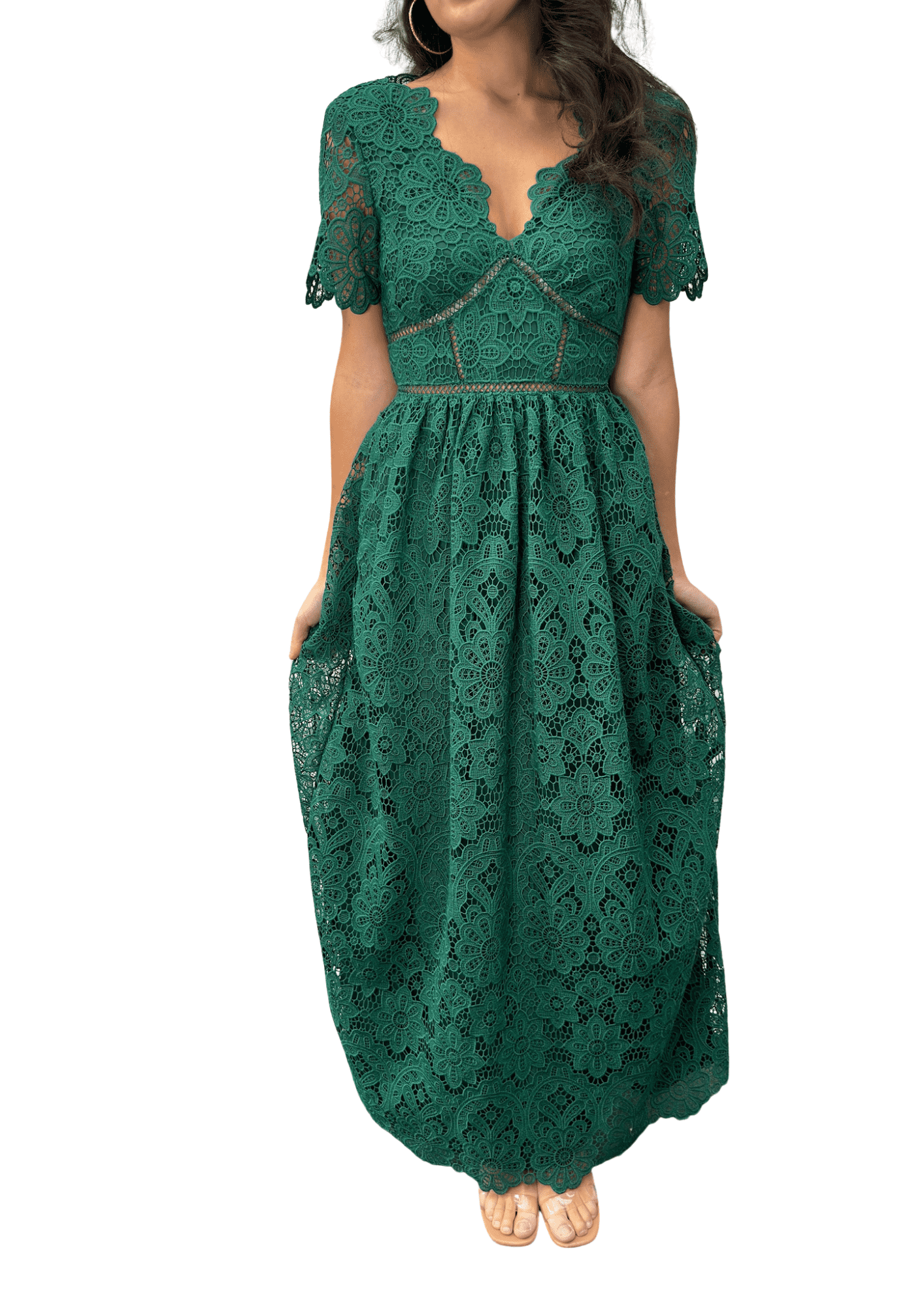 SELF-PORTRAIT - Embroidered V-neck Dress ReLi Norge SELF-PORTRAIT - Embroidered V-neck Dress ReLi Norge