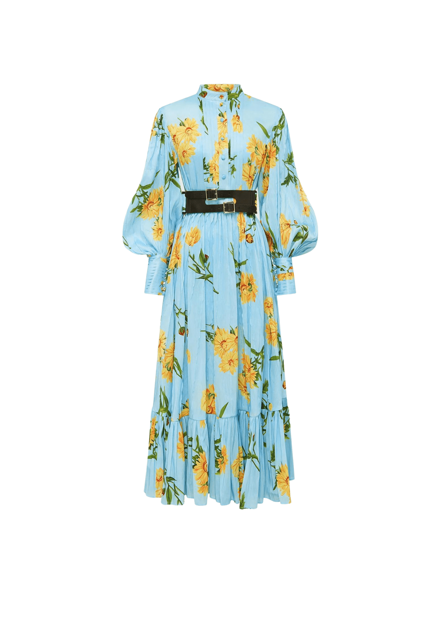 LEO & LIN - Marguerite Bleu Silk Linen Dress
