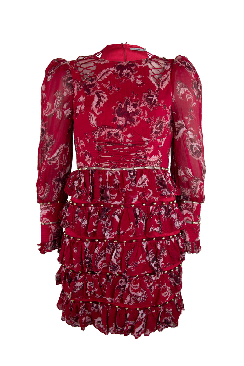 Thurley red lace store dress