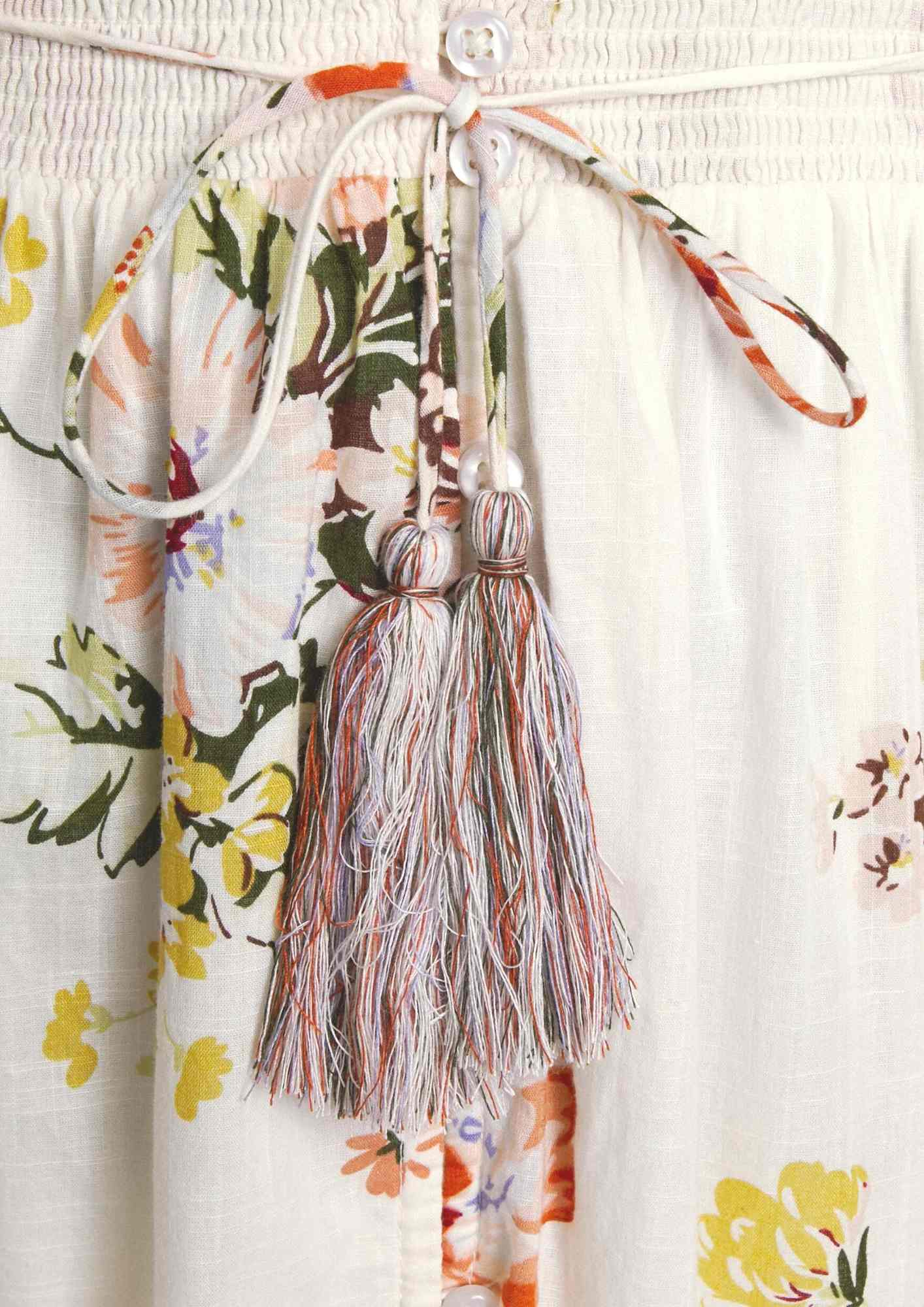 BY TIMO - Cotton Slub Midi Dress Vintage Flowers