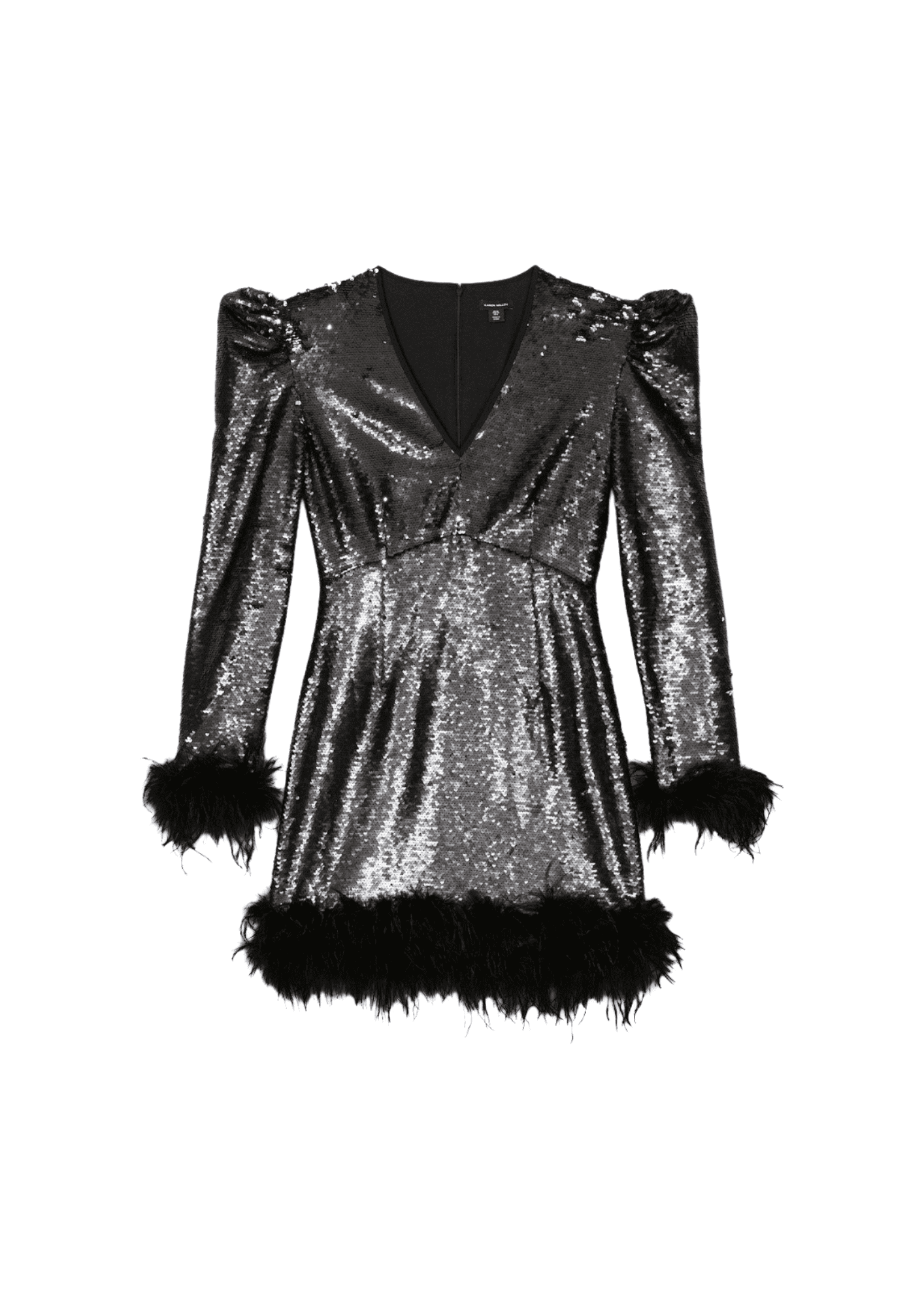 KAREN MILLEN - Feather & Sequin Mini