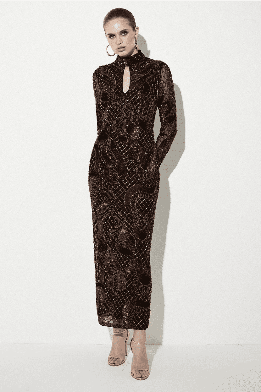 KAREN MILLEN - Beaded & Embroidery Kjole