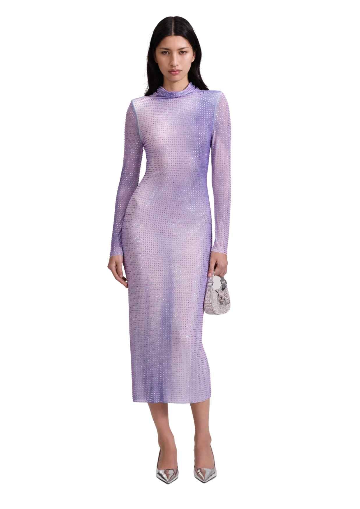 SELF-PORTRAIT - Lilac Midi Dress