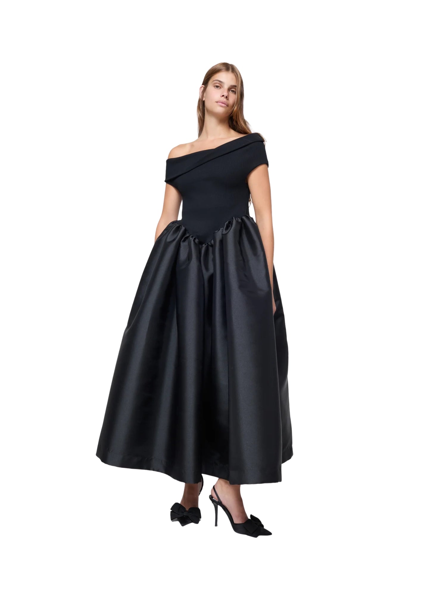 Marques´Almeida - BLACK OFF SHOULDER PRINCESS DRESS