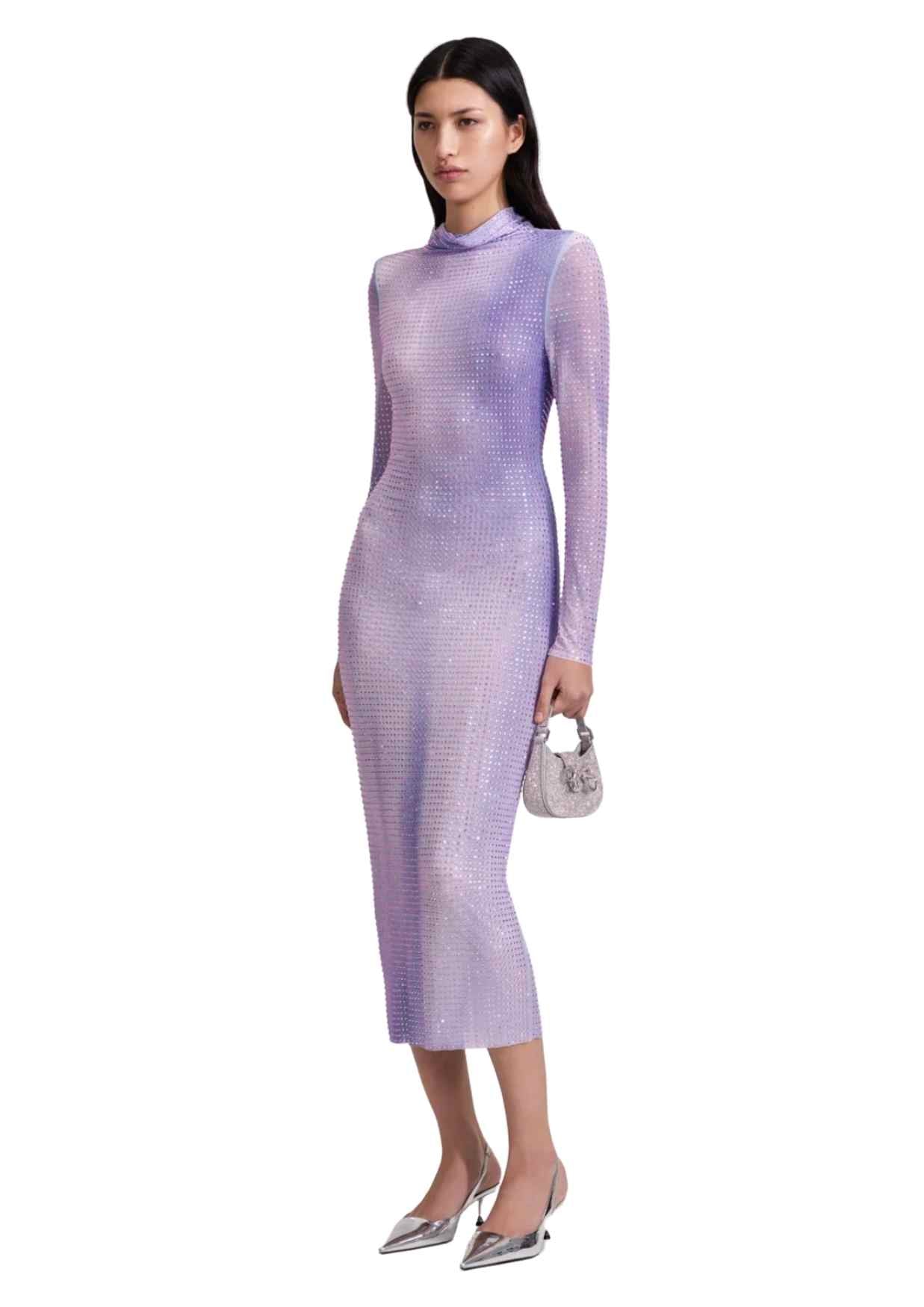 SELF-PORTRAIT - Lilac Midi Dress