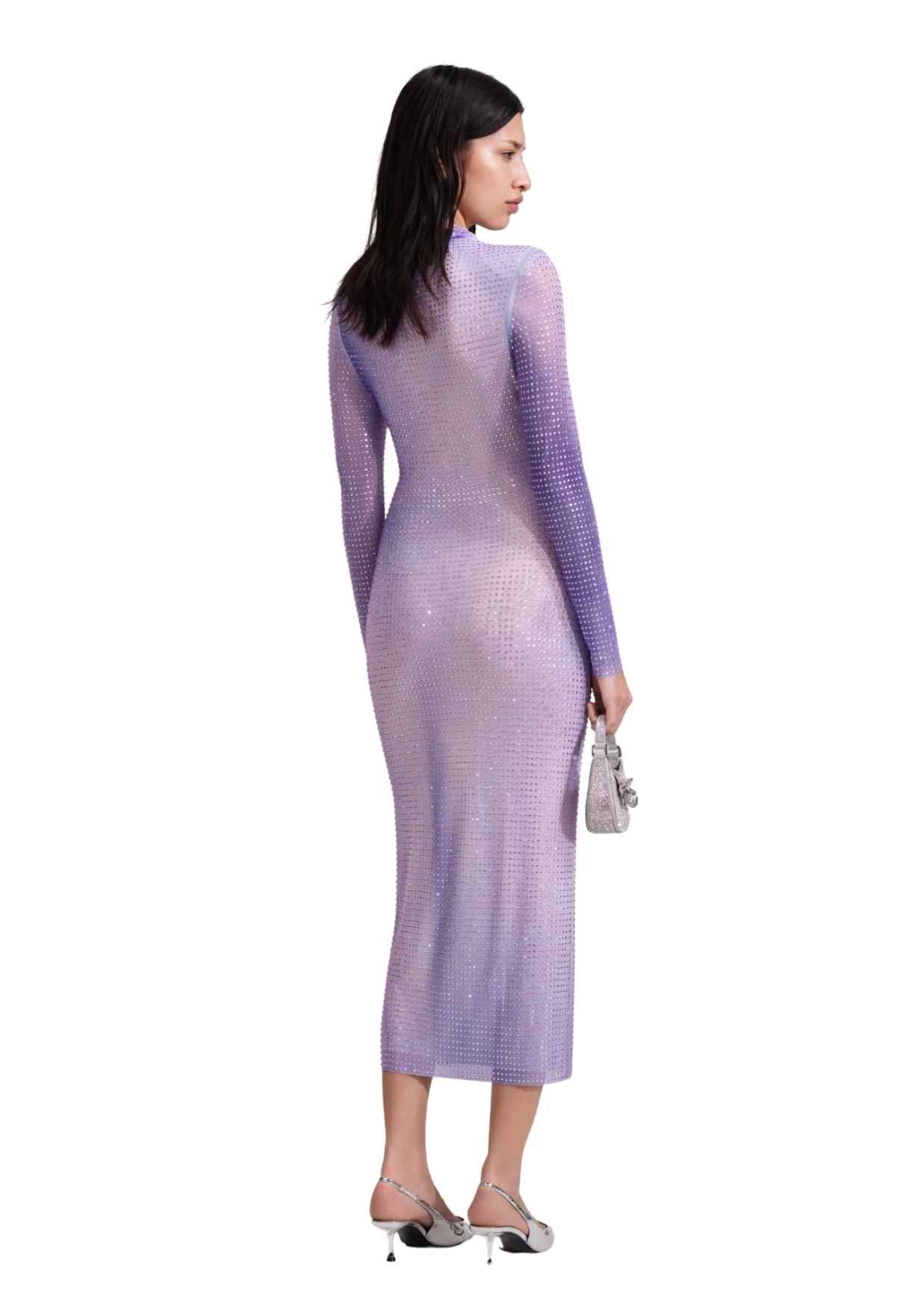 SELF-PORTRAIT - Lilac Midi Dress