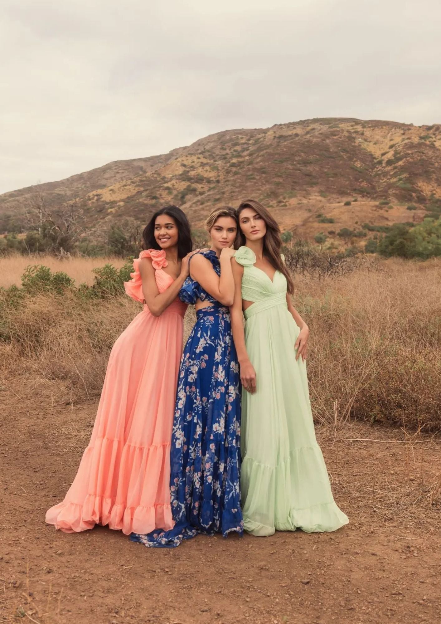 MAC DUGGAL - Coral Ruffle Gown